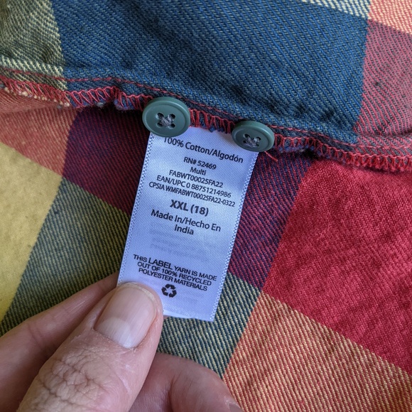 Free Assembly Youth Checkered Button Up (XXL / 18) - Picture 2 of 6